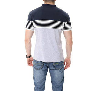 Custom Anti-Wrinkle Canvas Polo T Shirt Embroidered Logo Men's Short Sleeve Button <b>Down</b> Casual Men Polo T Shirt - Product Image 4