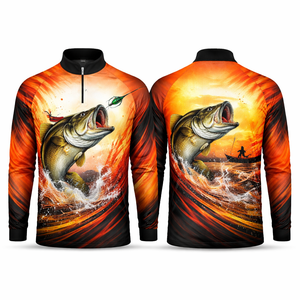 Camiseta de Pesca Personalizada, Sublimada por Completo, Manga Larga, Protección UV, Secado Rápido, Transpirable, Antibacteriana - Product Image 2