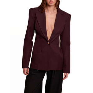 Conjunto de Blazer Oversize Personalizado OEM ODM para Mujer, Traje de Oficina, Chaqueta de Negocios, Venta al por Mayor, Marca Privada, Fabricación Directa de Fábrica - Product Image 6