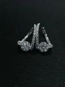 Boucles d'oreilles classiques en or blanc avec diamants ronds brillants cultivés en laboratoire certifiés IGI pour femmes, bijoux de mariage - Product Image 2