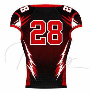 เสื้อฟุตบอลอเมริกันคุณภาพสูงแบบยูนิเซ็กซ์ เนื้อผ้าระบายอากาศได้ดี ไซส์ใหญ่ พิมพ์ลาย แขนสั้น ปรับแต่งได้ ขายส่ง - Product Image 2