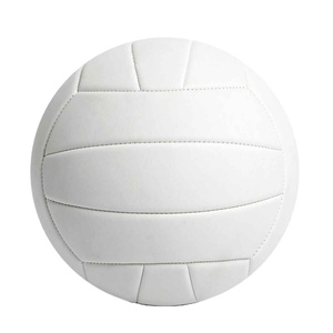 Balón de Voleibol Promocional de PVC Blanco Transparente de Alta Calidad, Personalizable con Logotipo, Cosido a Máquina, Tamaño 5 - Product Image 1