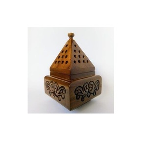 Quemador de incienso de madera natural diseñado para la fragancia del humo de Bakhoor, meditación y ambiente espiritual. - Product Image 3