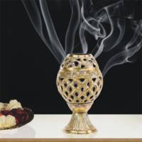 Ensemble d'encensoirs en fer forgé, écologique, bois de santal, finition antique, personnalisable, artisanal, décoratif