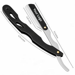 100% Stainless Steel <b>Straight</b> <b>Razor</b> for Men Professional Barber <b>Razor</b> with 10 Single Blades for Close Shaving Salon Use - Product Image 2