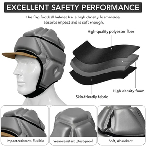 Casques souples pour le football, rembourrage international, absorption de l'humidité, EVA de haute qualité, protection de la tête réglable - Product Image 3