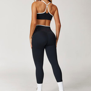 Conjunto de Yoga para Mujer con Logotipo Personalizado de Nuevo Diseño, de Alta Calidad, Secado Rápido, Transpirable y Ligero, Conjunto de 2 Piezas, Marca Internacional - Product Image 3