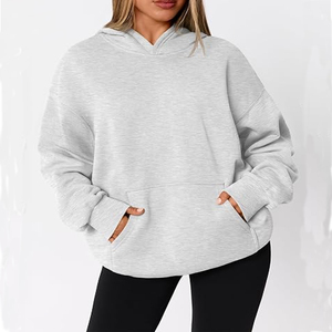 Sudadera con Capucha Extra Grande para Mujer, Estilo Y2K, con Logotipo Personalizado, Forro Polar, Bolsillo Frontal, Impermeable, Ecológica, 320g - Product Image 2