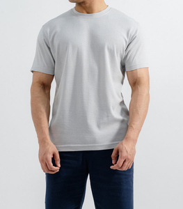 T-shirt pull à col rond vintage surdimensionné en coton 100% lourd pour homme, nouvelle collection printemps-été - Product Image 2