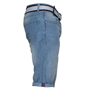 Pantalones Cortos de Mezclilla Tejida de Alta Calidad para Hombre, Estilo Carpenter, Corte de Bota, Cintura Media, Holgados y Oversize, Ideales para Invierno y Uso Urbano - Product Image 4