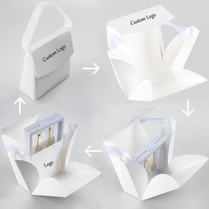 Caja de Regalo de Papel con Ventana Transparente de Película de PE para Joyería, Bolsas, Pulseras, Collares y Anillos con Logotipo Personalizado de Nuevo Diseño - Product Image 1