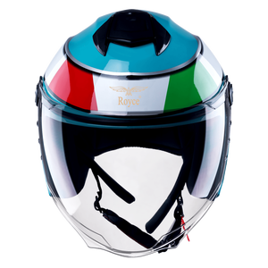 Cascos de motocicleta Vintage DE CARA abierta ROYCE de fabricante de Vietnam diseño gráfico estándar avanzado ABS DOT nuevo para la venta - Product Image 3