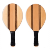 Ensemble de raquettes de Frescobol en bois de manguier et bambou Vero personnalisable, collection unique avec logo, emballage artisanal de plage, style européen SAM GLOBAL