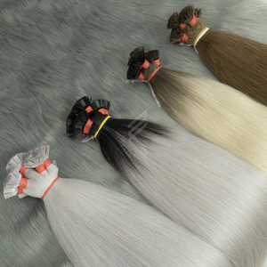 Grand stock d'extensions de cheveux à pointe plate avec kératine, cheveux de bébé bruts, trame de cheveux humains vierges, style droit et doux avec expédition rapide - Product Image 2