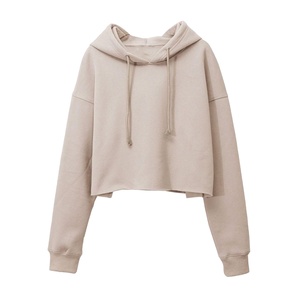 <b>Cropped</b> Hoodie Women Custom Logo Street Fleece Long Sleeve Clothing Blank Embroidery <b>Zip</b> <b>up</b> Jacket Women's Crop Hoodie 2025 - Product Image 1