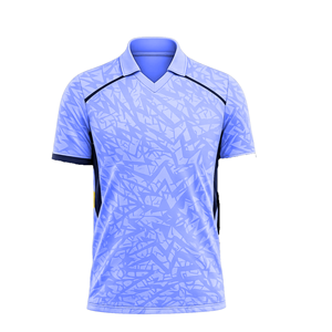 Maillot de football à manches courtes pour homme, imprimé géométrique corail, en polyester anti-humidité, col rabattu, coupe classique, vêtement d'été - Product Image 3