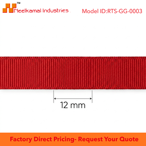 Cinta de grosgrain roja de 12 mm en rollo al por mayor para envolver regalos, lazos para el cabello, embalaje, costura, manualidades, decoración, proyectos de estilismo y eventos. - Product Image 6