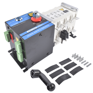 Interruttore di Trasferimento Automatico Industriale 4P 100A 110V/220V Monofase e Trifase in Plastica Bianca e Nera con Componenti in Rame e Acciaio - Product Image 4