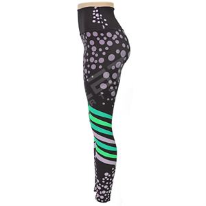 Fitness mujer Leggings estampado de puntos cintura alta elástico Push up tobillo longitud poliéster Legging mujer cintura elástica Yoga Leggings - Product Image 5