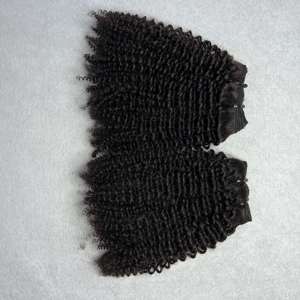 Meilleure qualité paquets de cheveux bouclés crépus vietnamiens avec fermeture à lacet 100% extensions de cheveux humains bruts non transformés noir naturel - Product Image 5