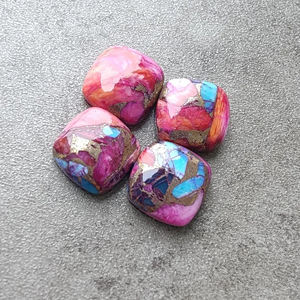 Auténtica Turquesa Rosa Espinosa Calibrada en Forma de Cojín para Joyería, Todos los Tamaños Disponibles al por Mayor - Product Image 5