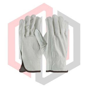 Guantes de Seguridad de Cuero Vacuno para Conductor, Resistentes a Desgarros, Transpirables, Antiestáticos, Antideslizantes y Anticorte para Uso en Construcción - Product Image 1