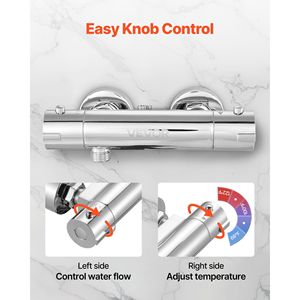 Miscelatore Termostatico per Doccia con Blocco di Sicurezza, Valvola Trim 100°F per Acqua Calda e Fredda, per Vasca e Doccia - Product Image 5