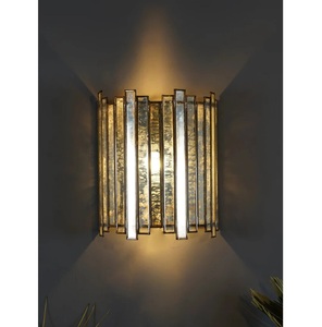 Luxurious Modern Glass Wall <b>Sconce</b> Rectangle Indoor Decor Entryway <b>Lighting</b> Home Accent Fixture - Product Image 2