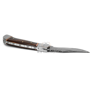 Cuchillo de bolsillo de acero de Damasco al por mayor DD-FK-WH928, hoja afilada hecha a mano con mango de madera exótica, cuchillo EDC para exteriores - Product Image 5