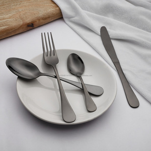 Juego de Cubiertos de acero inoxidable con estrella azul PVD dorada al por mayor, grado único 202/304, cuchara brillante, tenedor, cuchillo, cuchara para bebé, hecho para fiestas - Product Image 4