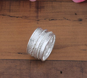 Bague classique en argent sterling 925 plaqué, sertie de pierres, minimaliste, unisexe, tendance, cadeau de mariage, fête, commande en gros, bijoux - Product Image 5