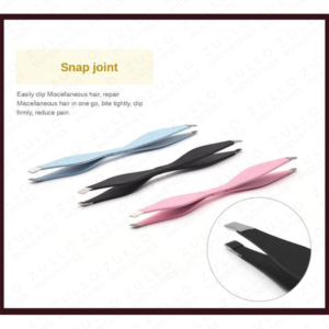 Professional Custom Stainless Steel Double Ended Eyebrow Tweezers Custom Logo Powder Coated <b>Precision</b> Beauty <b>Tool</b> OEM - Product Image 5
