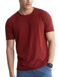 Camiseta de Cuello Redondo, Manga Corta, Corte Regular, Mezcla de Algodón, Cómoda - Product Image 1