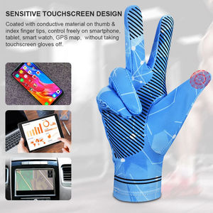 Gants de cyclisme respirants en soie glacée à doigts complets pour la protection solaire et le refroidissement des mains, unisexe, pour l'été - Product Image 2