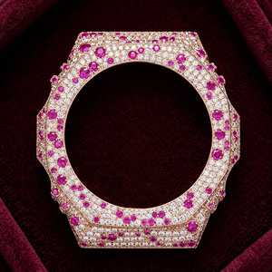 Carcasa y Bisel para Reloj GA2100 Completamente Adornados con Diamantes de Imitación Rubí, para Hombres y Mujeres, Accesorios de Joyería Hip Hop - Product Image 1