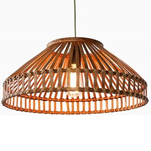 Nouvelle lampe suspendue en rotin de bambou, tissée naturellement, pour la décoration du salon - Product Image 6