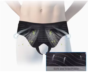 PROFIT SPORTS Elastic <b>Hip</b> Groin Stabilizer <b>Brace</b> Foam PU Material Breathable Quick Dry <b>Support</b> Men All Seasons Black Mesh Guard - Product Image 2