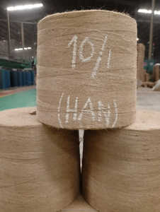 Fil de jute long 100% JF Exclusive, 10 lb/1 pli, beige naturel, teint, texturé, multifonctionnel, pour tissage textile, tissu écologique BD - Product Image 1