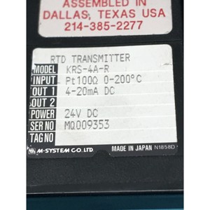 2 M-SYSTEM K-UNIT KRS-4A-R SIGNAL CONDITIONER - Équipements et pièces semi-conducteurs d'occasion de renommée mondiale à vendre - Product Image 5