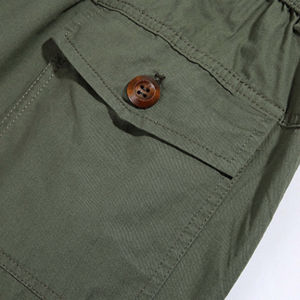 Pantalones Cortos Cargo Clásicos para Hombre, Tela de Lona de Poliéster y Algodón, Transpirables, de Secado Rápido, Diseño Sólido, Estilo Urbano, Venta al Por Mayor - Product Image 4