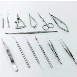 Kit de instrumentos quirúrgicos para glaucoma, set oftálmico con bandeja de silicona, acero inoxidable, reutilizable, para EE. UU. y Europa - Product Image 4