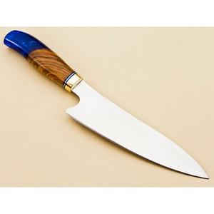 Cuchillo de Chef Jexmoo Personalizado Hecho a Mano con Acero al Carbono D2, Hoja de 8 Pulgadas, Mango de Madera, Funda Elegante - Regalo para Chef - Product Image 6