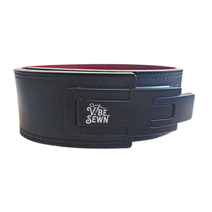 Cinturón de Levantamiento de Pesas VIbe de Cuero Cosido, Soporte Lumbar Ajustable para Entrenamiento de Fuerza, Unisex, Cierre de Hebilla, para Atletas y Fitness - Product Image 3