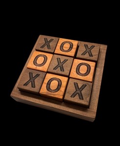 Wood Tic Tac Toe Cognitive Skill Building Strategic Thinking <b>Activity</b> Children Classroom Recreation Present - Product Image 6