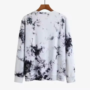 Camiseta Tie Dye de manga larga para hombre, 100% algodón, de alta calidad, a la moda, holgada y colorida. - Product Image 4