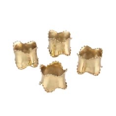 Classic Brass Napkin <b>Rings</b> 4.5cm Width Flower Shape Table Decoration Accessory - Product Image 1