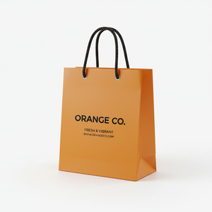 Sac en papier laminé brillant de luxe, personnalisé, fait main, écologique, avec poignée en corde de coton, pour supermarché, boutique, cadeau - Product Image 4