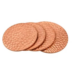 Contemporary Copper Coaster Set Stylish <b>Table</b> <b>Protectors</b> for Home Office Restaurant Hotel Bar Coffee <b>Table</b> - Product Image 2