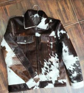 Men's Brown White Full Grain Leather Windbreaker <b>Jacket</b> Turn-Down Collar Zipper Closure Casual Winter Coat Thick <b>Fur</b> <b>Lined</b> - Product Image 3