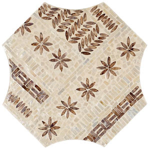 Handmade Mosaic Pedestal Side <b>Table</b> <b>Stools</b> Mother of Pearl Floral Star Leaf Inlaid Coffee <b>Stool</b> Living Room Decor - Product Image 2